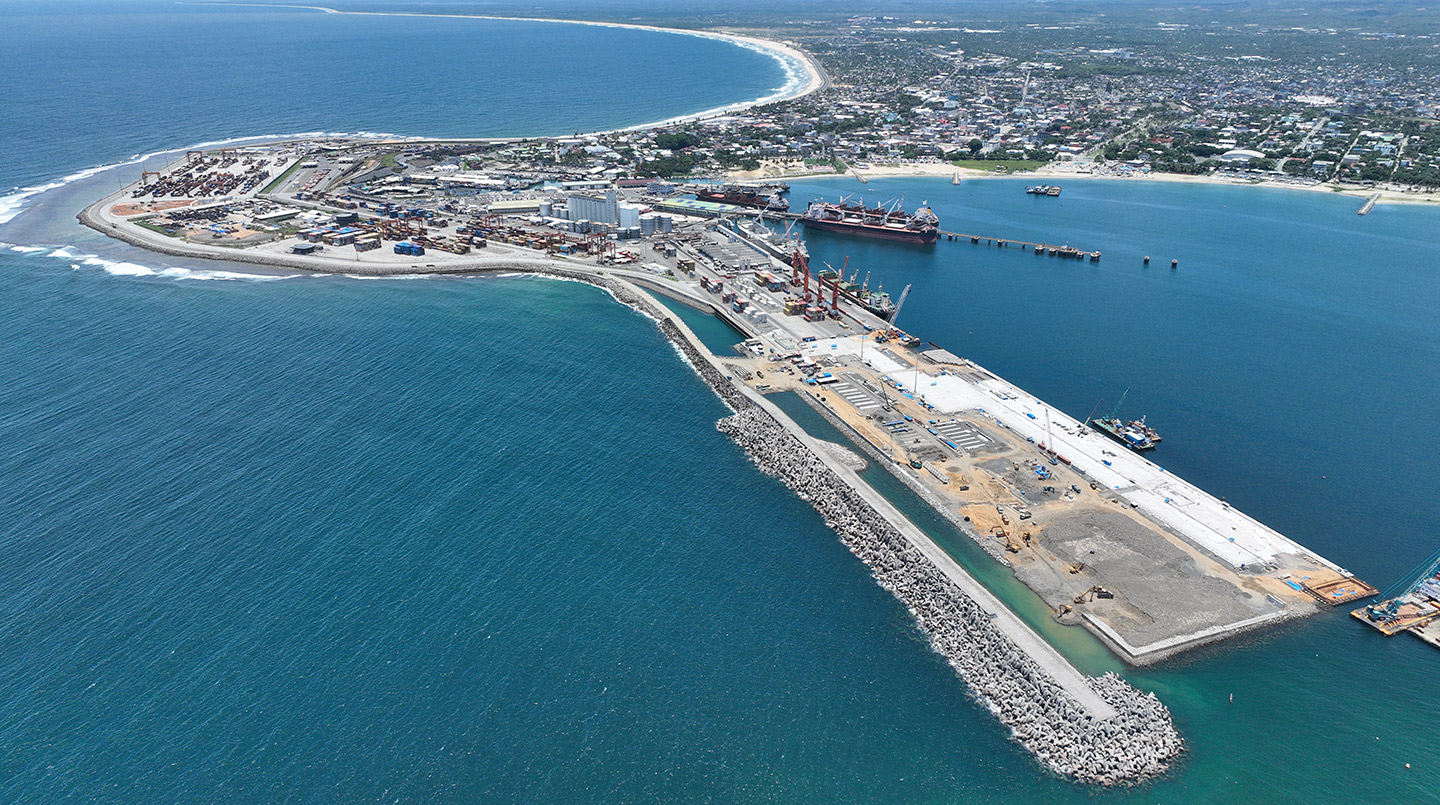 Vu aérienne port de Toamasina